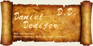 Daniel Dedijer vizit kartica